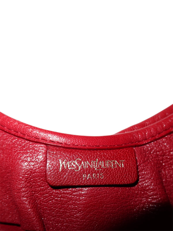 Yves Saint Laurent Red Leather St. Tropez Mombasa Bag