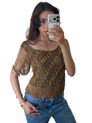 Loris Azzaro 1973 Chainmail Top