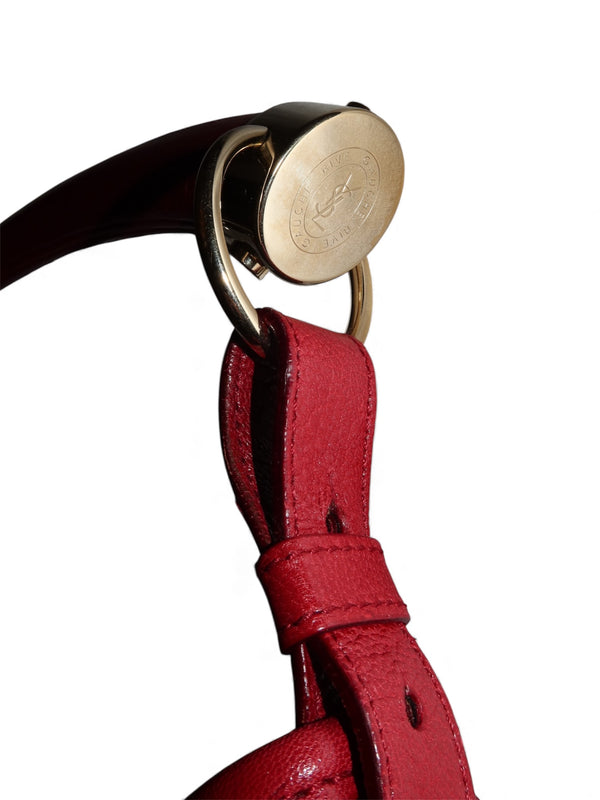 Yves Saint Laurent Red Leather St. Tropez Mombasa Bag
