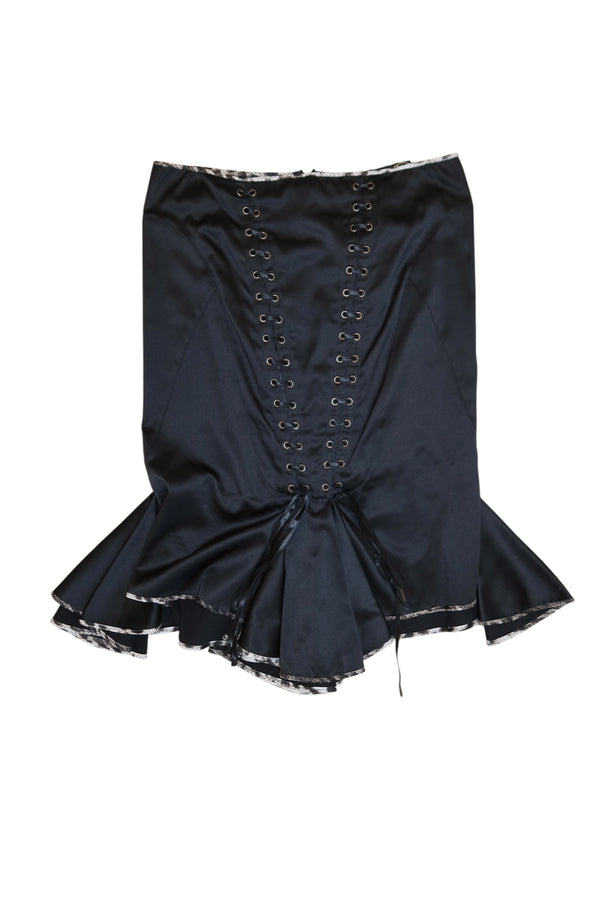 Roberto Cavalli Vintage Lace Up Skirt