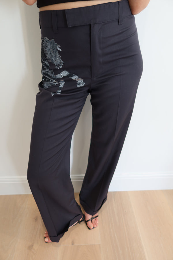 Chloé SS2001 Sequin Horse Trousers