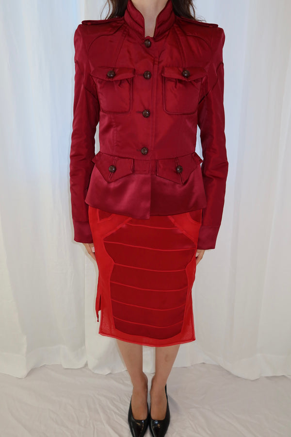 Yves Saint Laurent FW2004 Runway Skirt Suit Ensemble