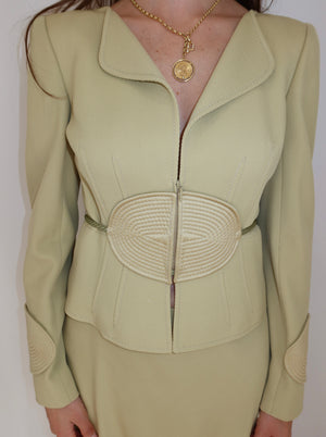Valentino SS2006 Runway Green Skirt Set