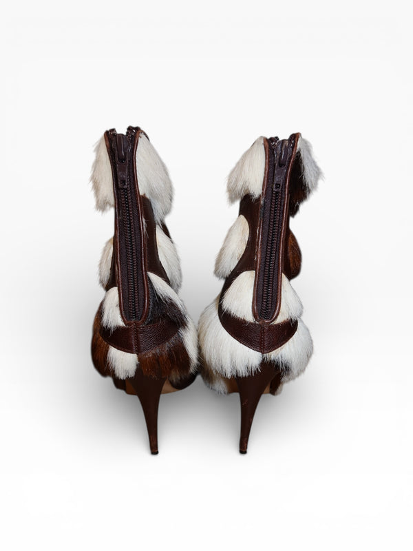 Manolo Blahnik Animal Print Pony Hair/Fur Boots