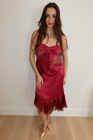 John Galliano Vintage Silk Fringe Dress