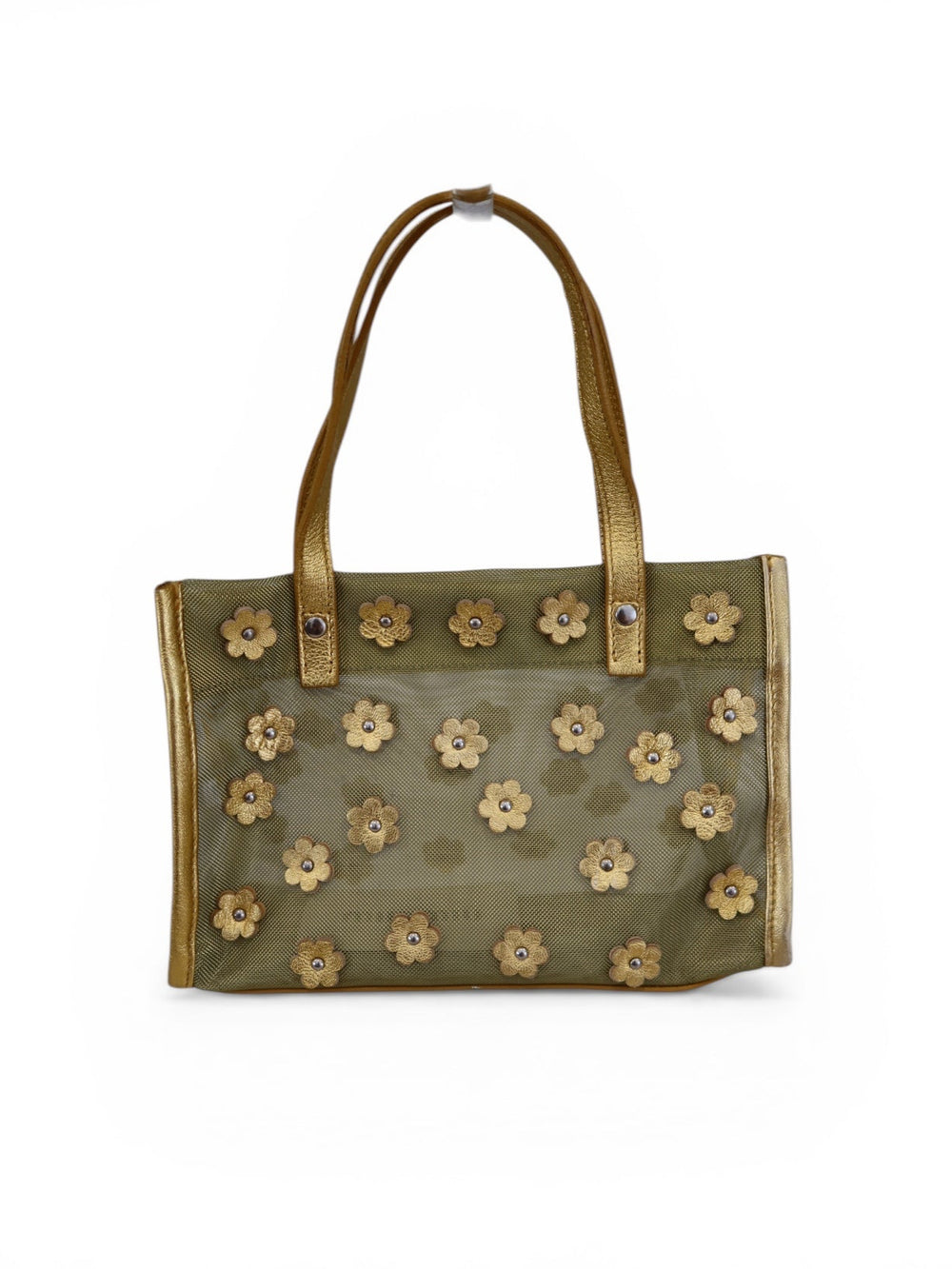 Miu Miu 1999 Gold Mesh Floral Mini Bag