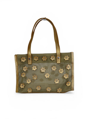 Miu Miu 1999 Gold Mesh Floral Mini Bag
