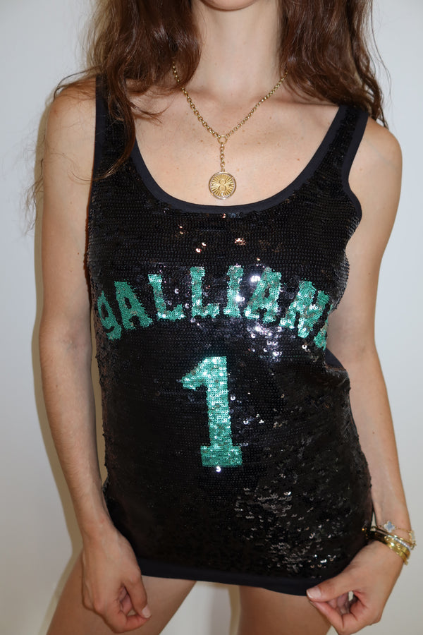 John Galliano Vintage 1 Sequin Tank Top