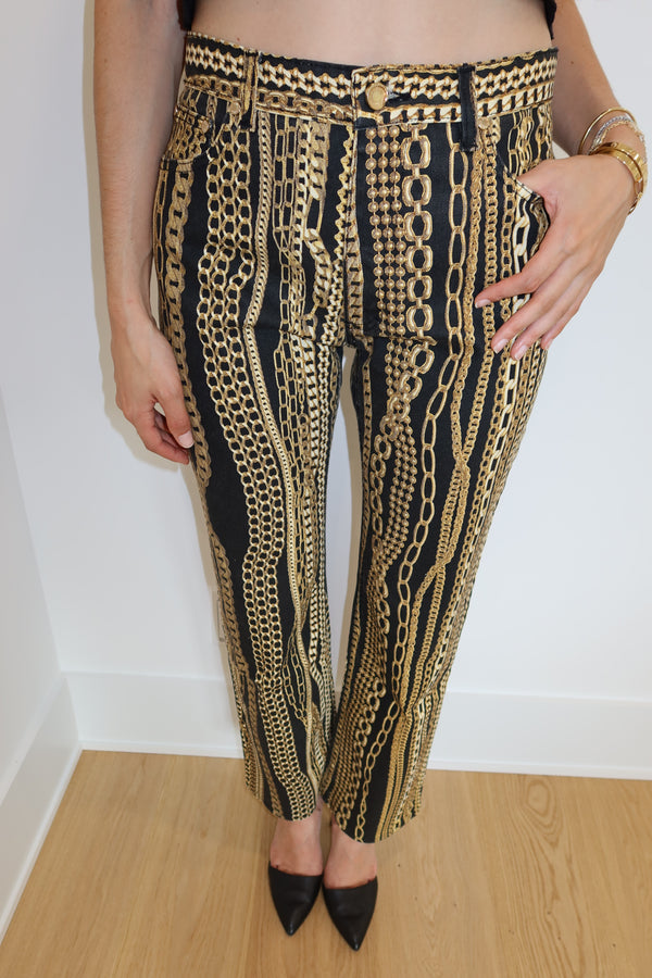 Roberto Cavalli FW2003 Chain Jeans