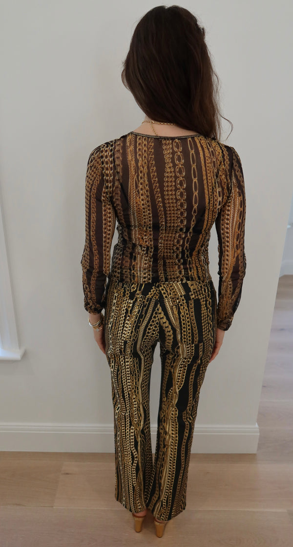 Roberto Cavalli Vintage Mesh Chain Top